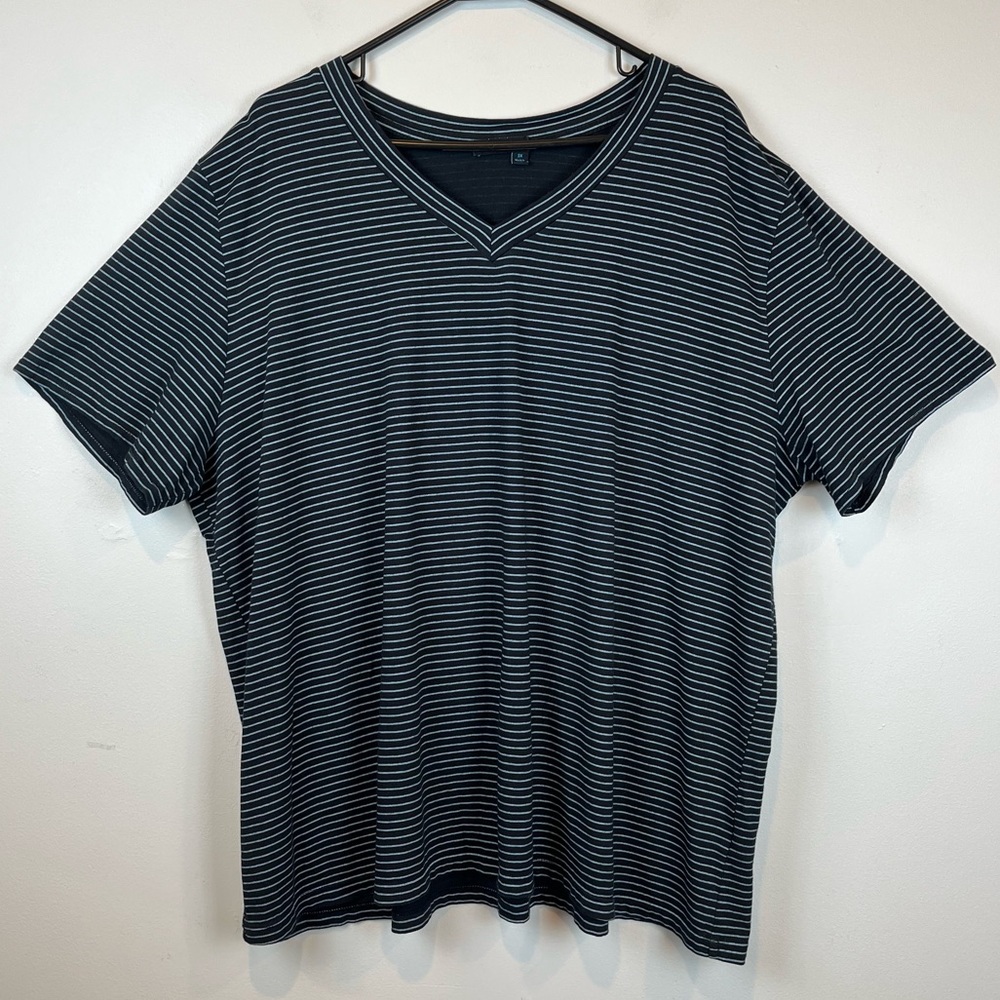 Fresh Produce Short Sleeves V-Neck Striped Shirt 100% Cotton Women’s Size 3X